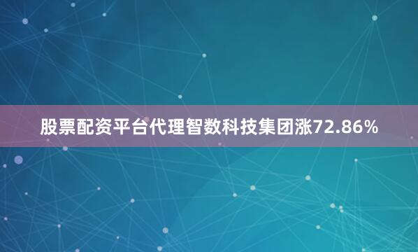股票配资平台代理智数科技集团涨72.86%