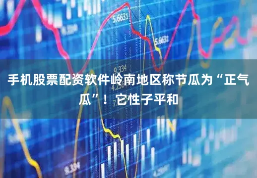 手机股票配资软件岭南地区称节瓜为“正气瓜”！它性子平和